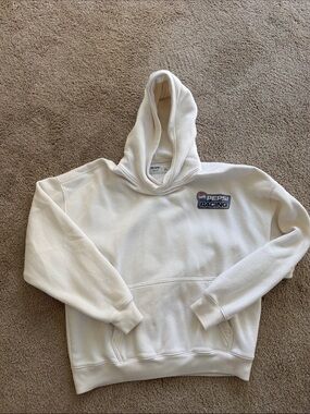 Hollister Cream Boxy Fit Hoodie